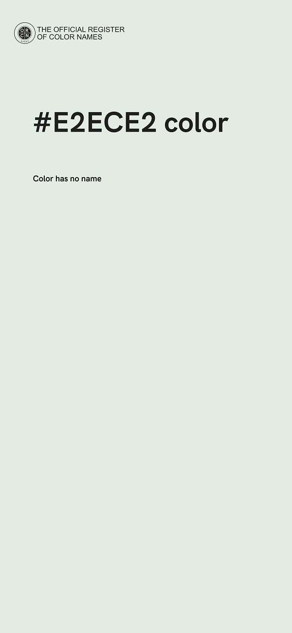 #E2ECE2 color image