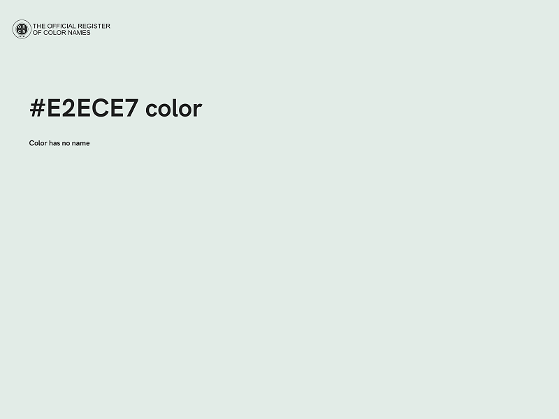 #E2ECE7 color image