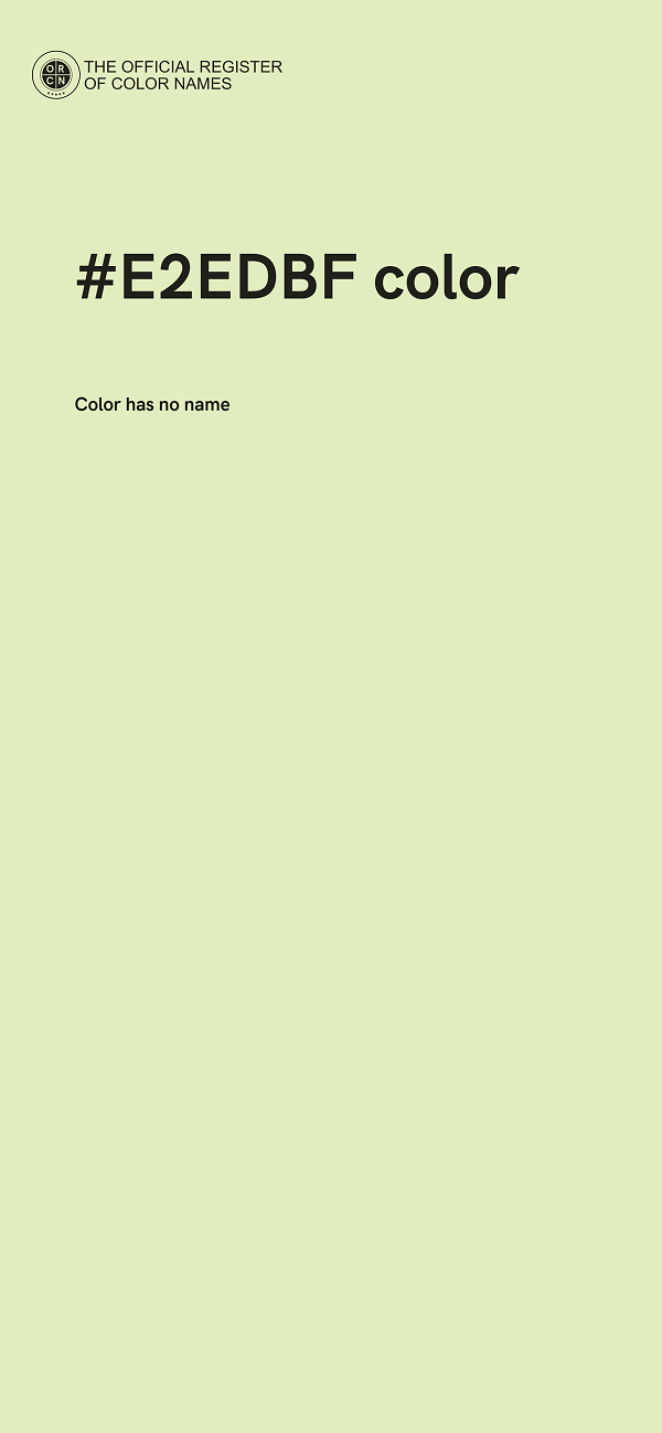 #E2EDBF color image