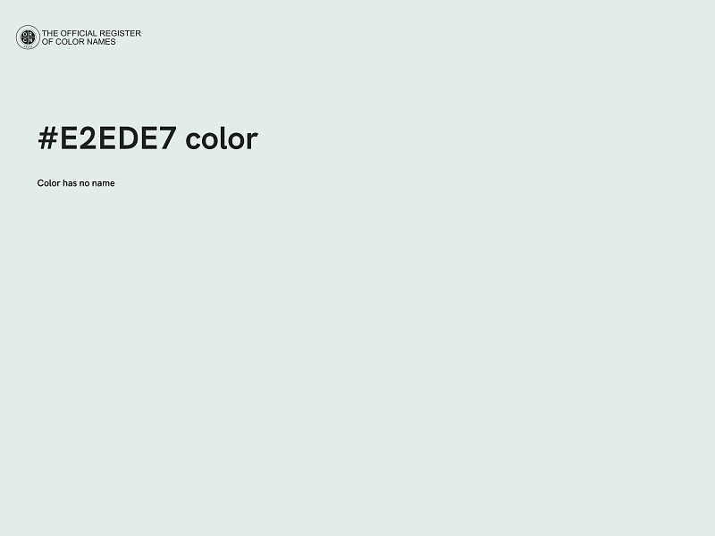 #E2EDE7 color image