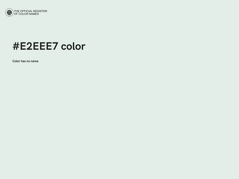 #E2EEE7 color image