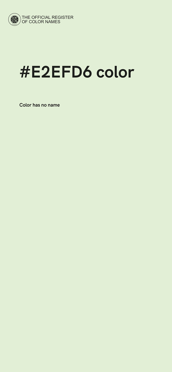 #E2EFD6 color image