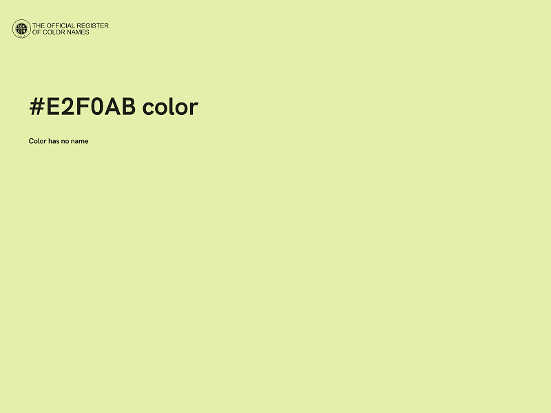 #E2F0AB color image