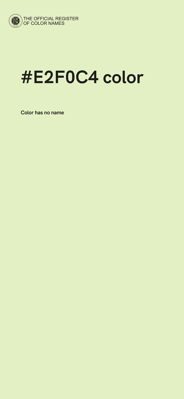 #E2F0C4 color image