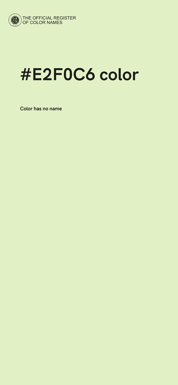 #E2F0C6 color image