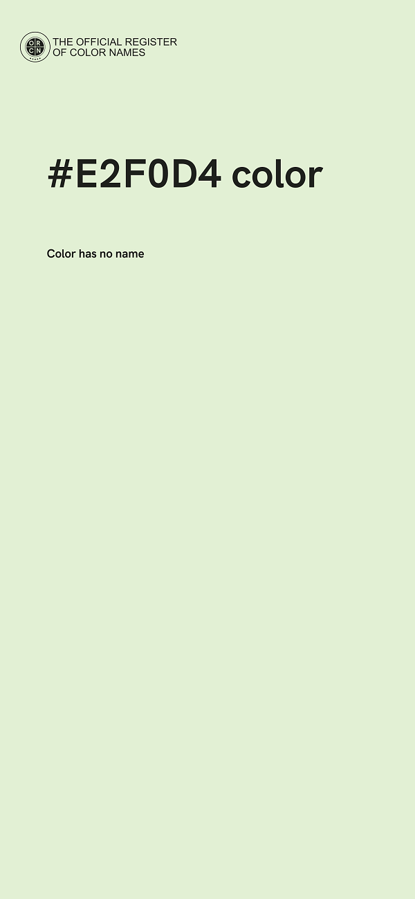 #E2F0D4 color image