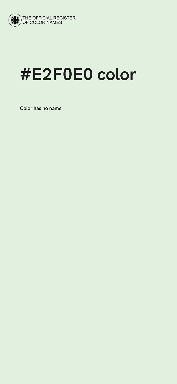#E2F0E0 color image