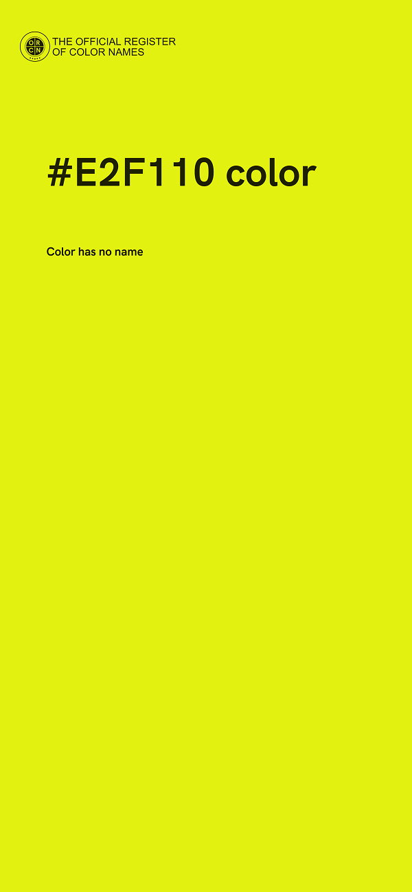 #E2F110 color image