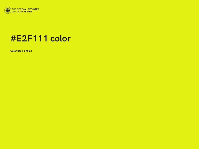 #E2F111 color image