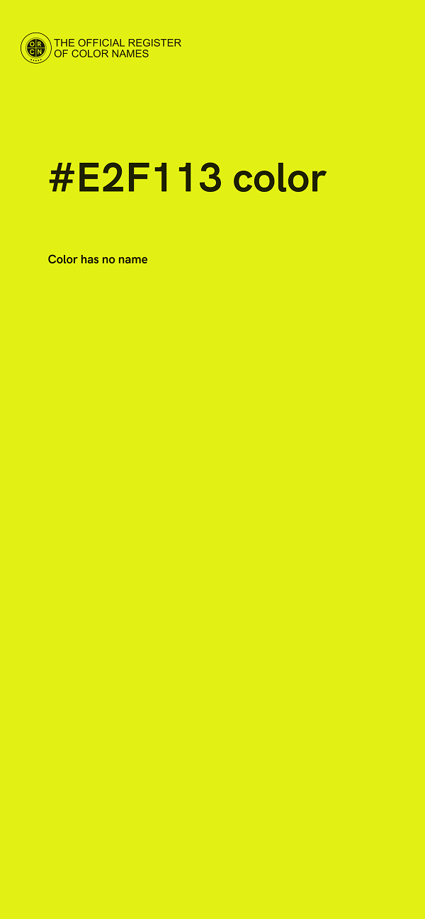 #E2F113 color image