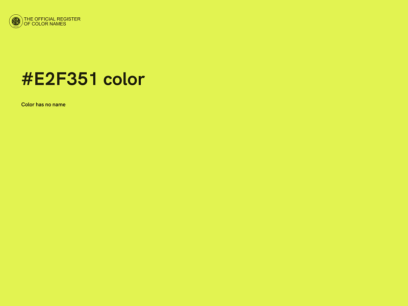 #E2F351 color image