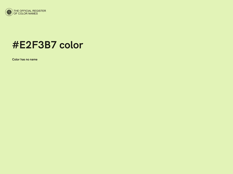 #E2F3B7 color image