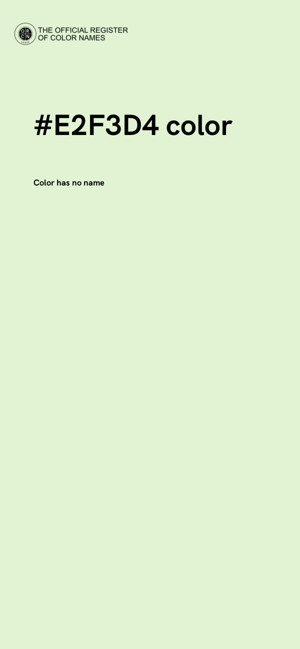 #E2F3D4 color image