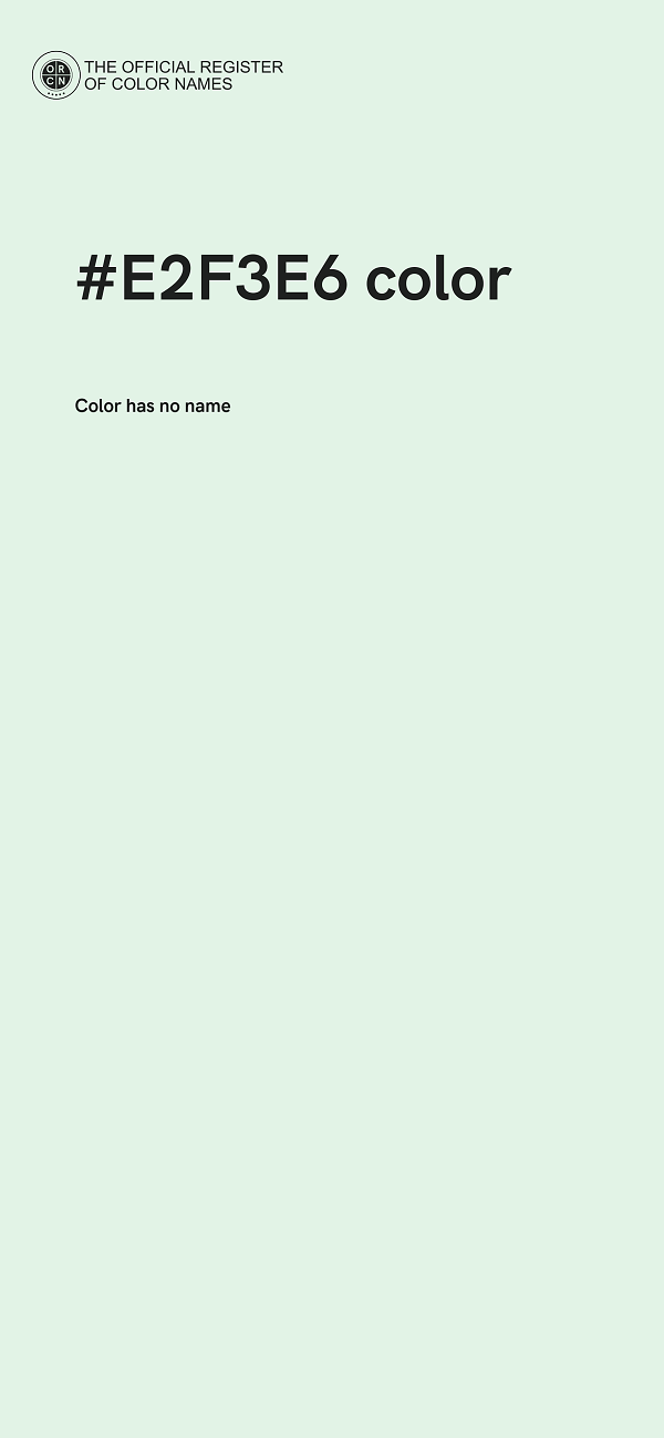 #E2F3E6 color image