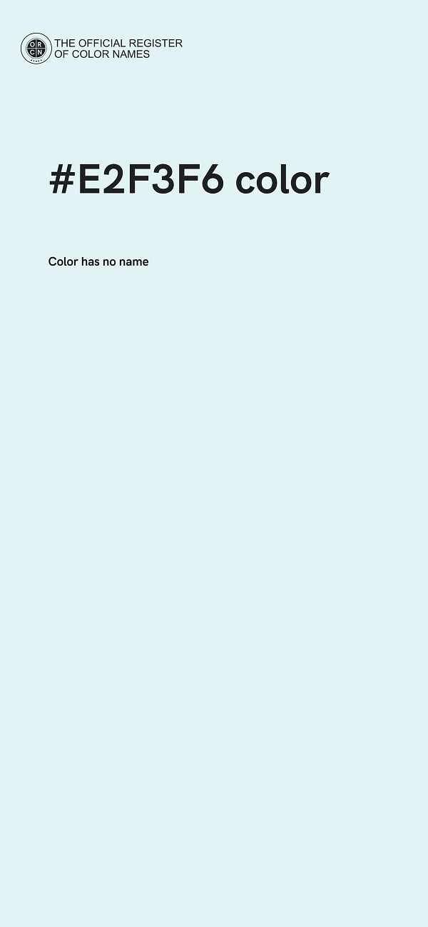 #E2F3F6 color image