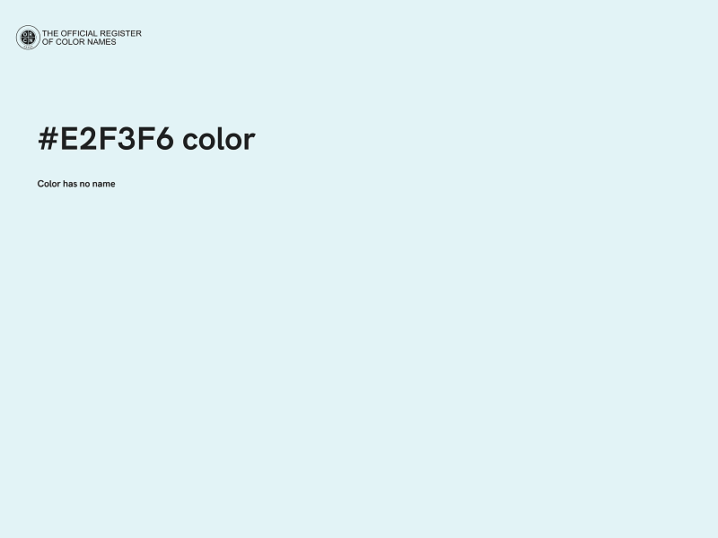 #E2F3F6 color image