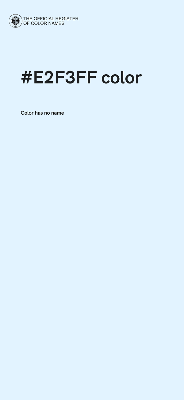 #E2F3FF color image