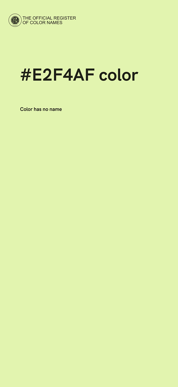#E2F4AF color image