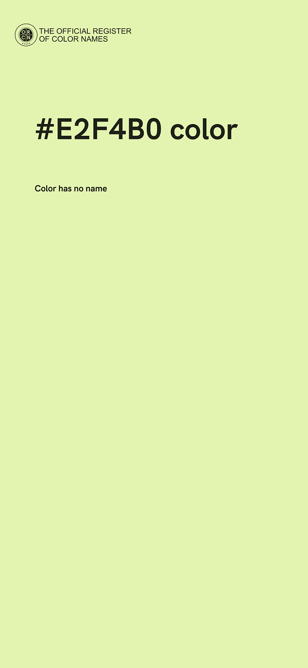#E2F4B0 color image