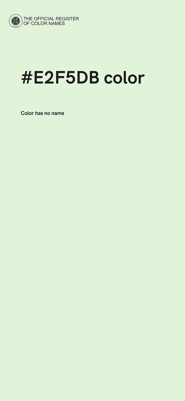 #E2F5DB color image