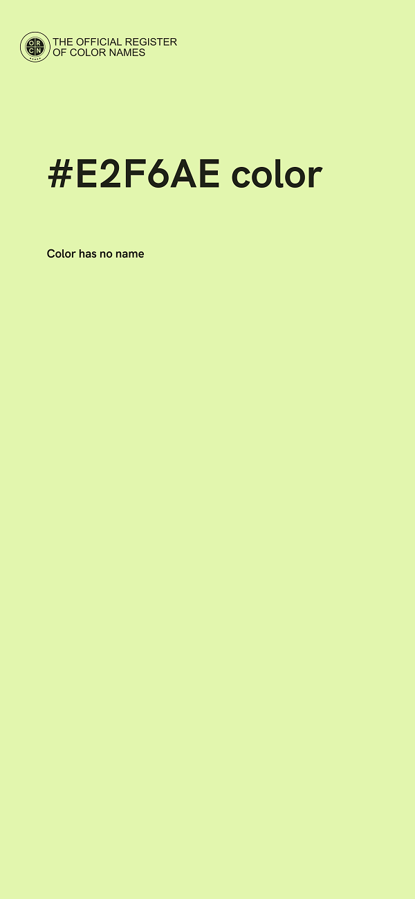 #E2F6AE color image