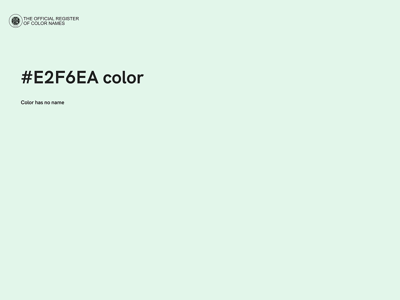 #E2F6EA color image