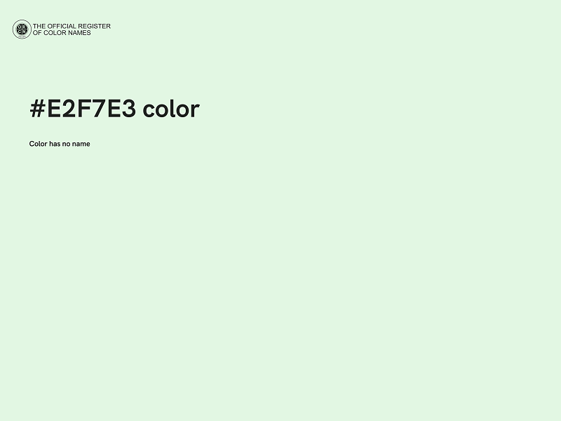 #E2F7E3 color image