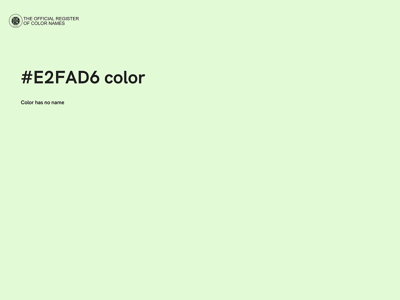#E2FAD6 color image