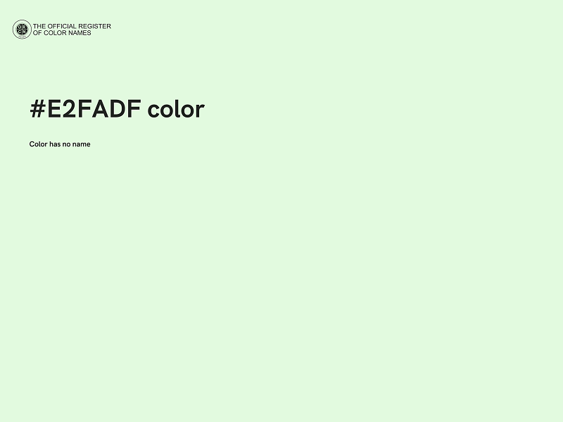 #E2FADF color image