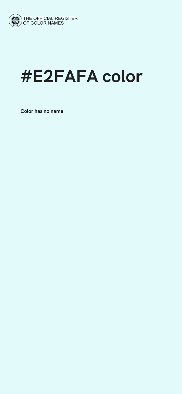 #E2FAFA color image