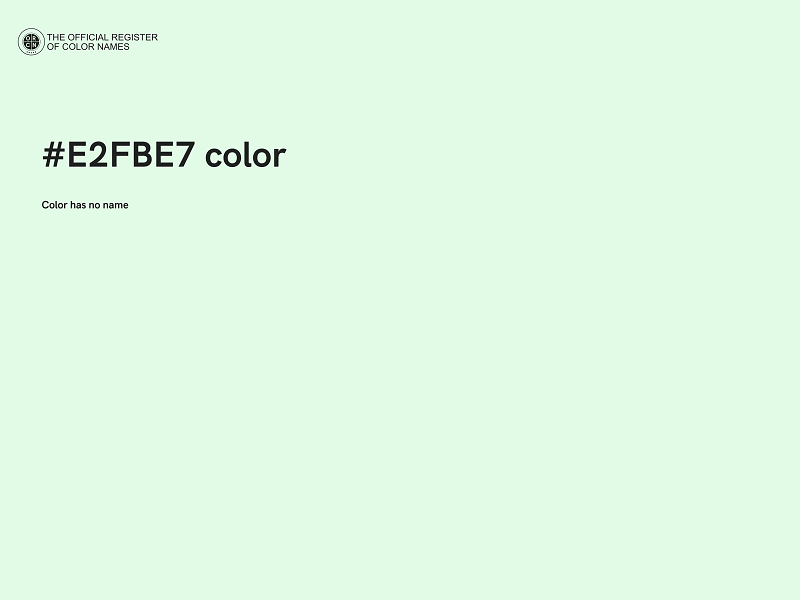 #E2FBE7 color image