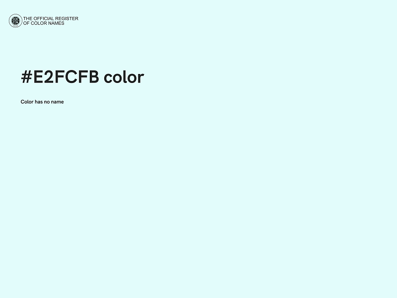 #E2FCFB color image