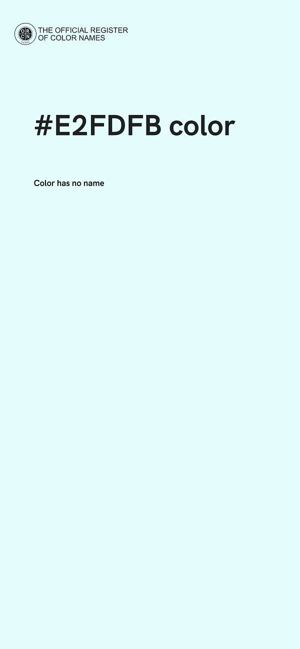 #E2FDFB color image