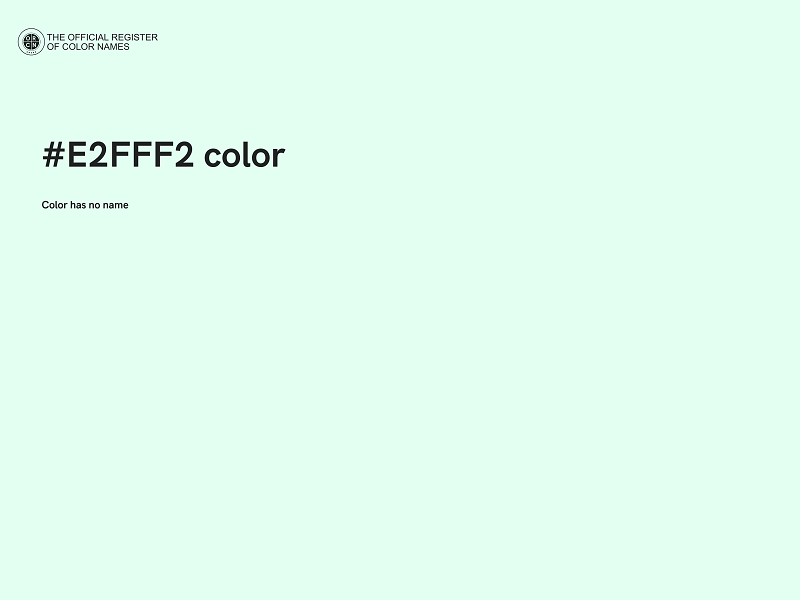 #E2FFF2 color image