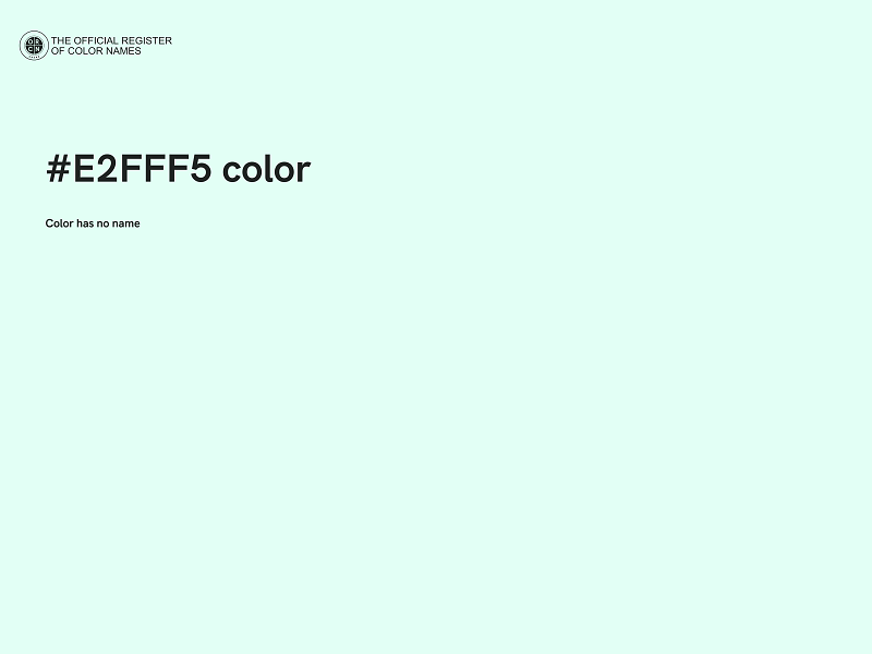 #E2FFF5 color image