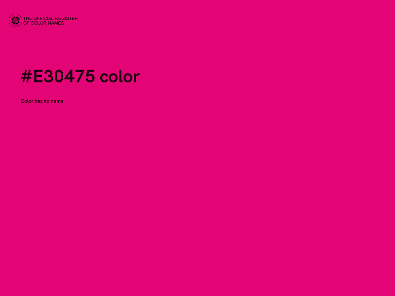 #E30475 color image