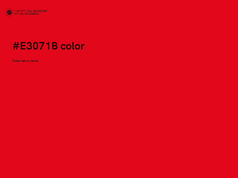 #E3071B color image