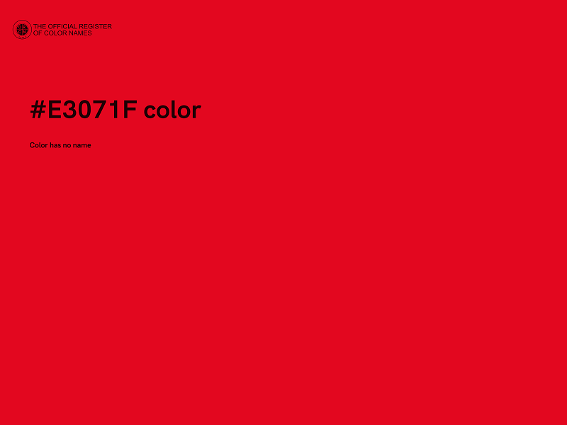 #E3071F color image