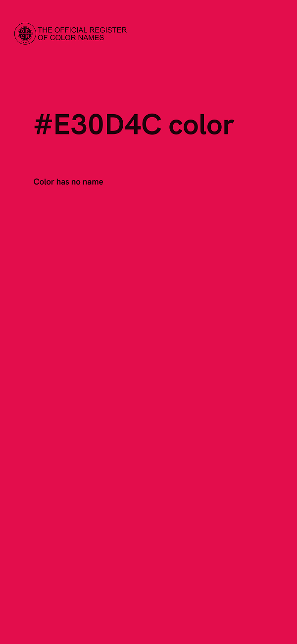 #E30D4C color image