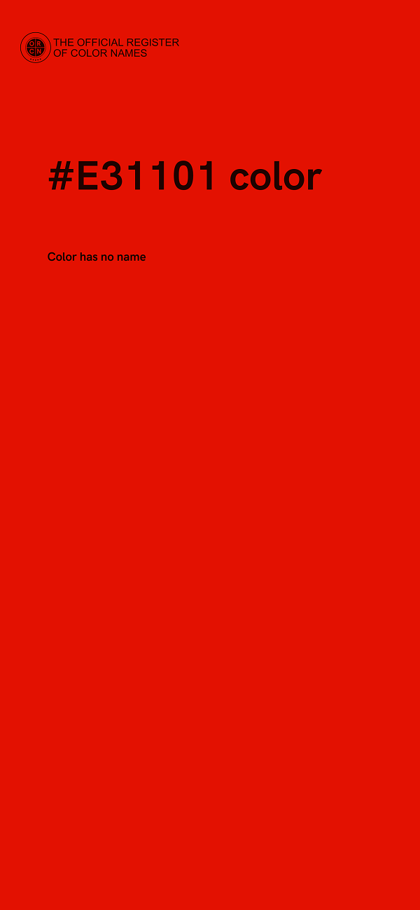 #E31101 color image