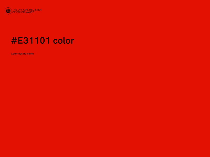 #E31101 color image