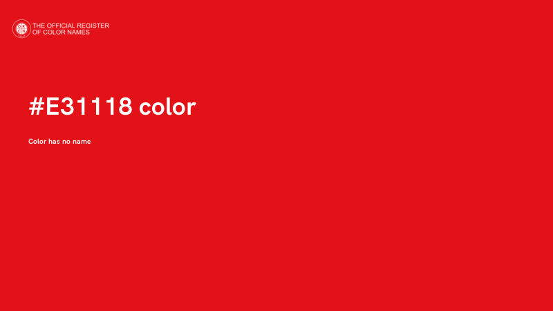#E31118 color image
