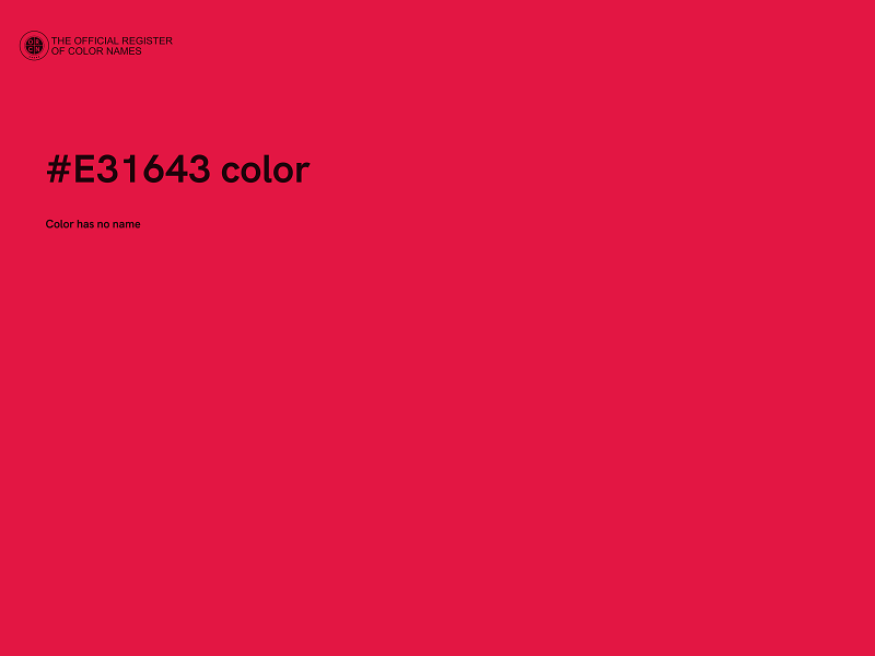 #E31643 color image