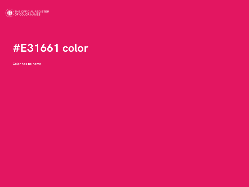 #E31661 color image