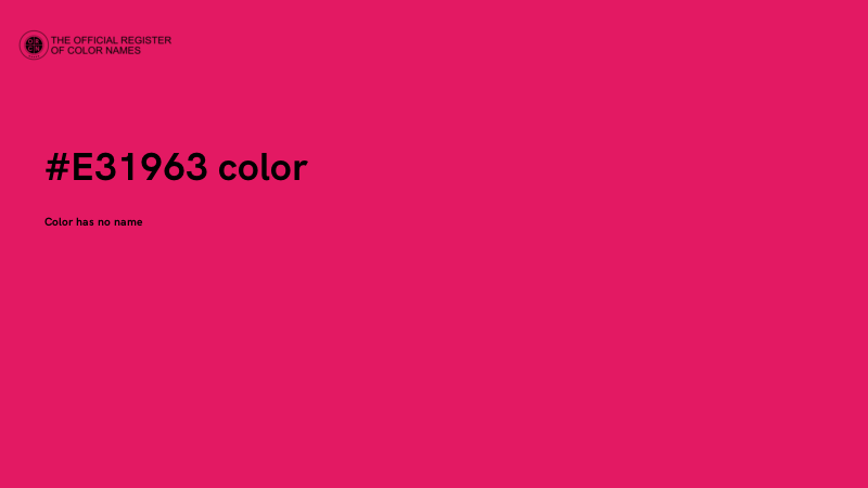 #E31963 color image