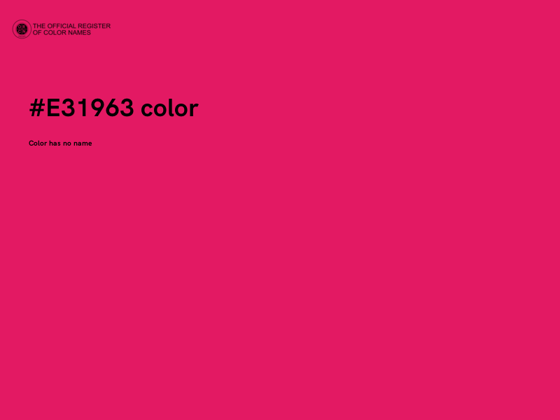 #E31963 color image
