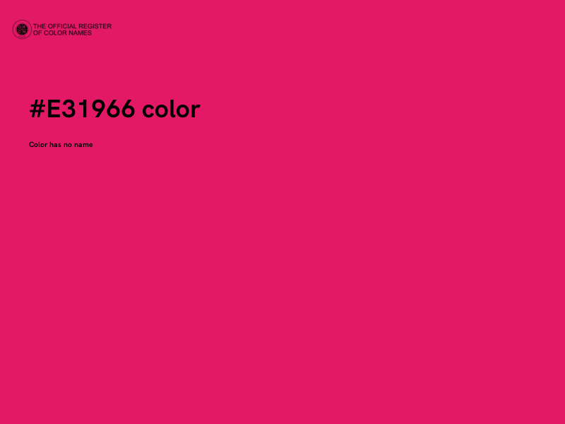 #E31966 color image