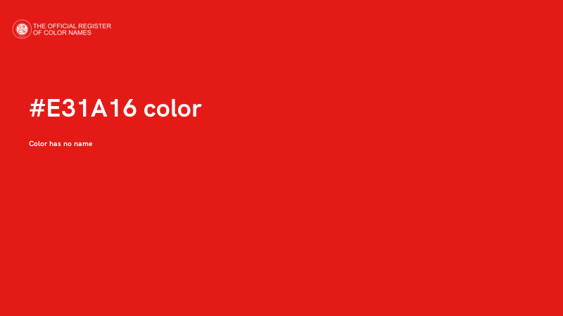 #E31A16 color image