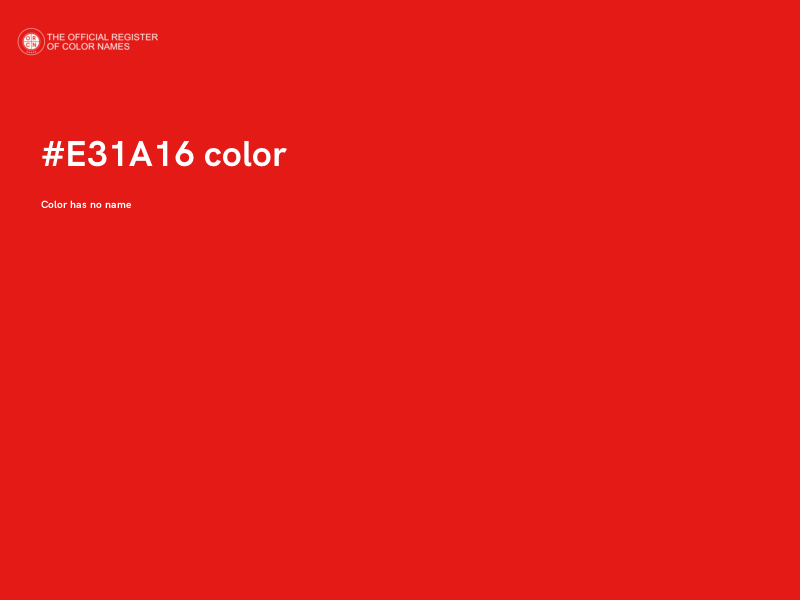 #E31A16 color image