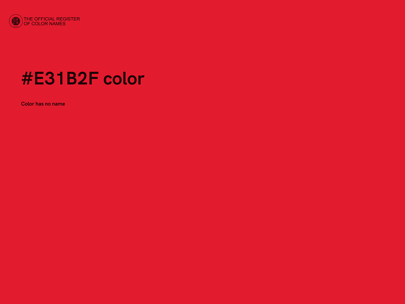 #E31B2F color image